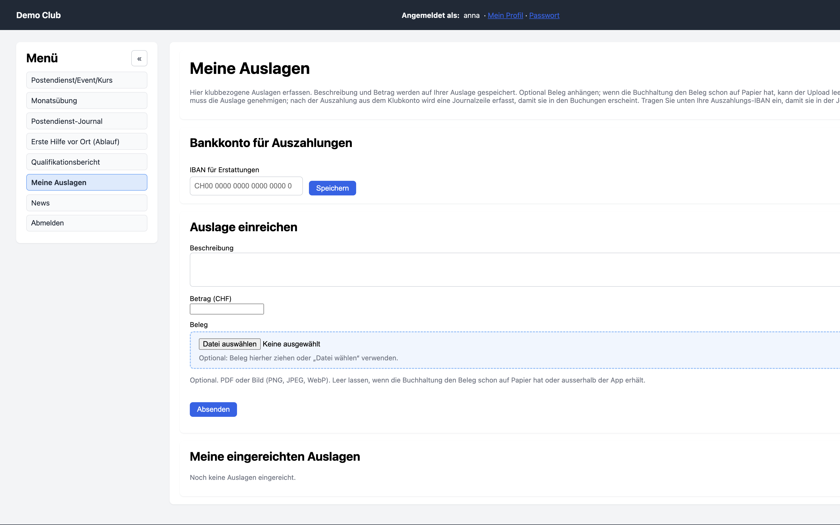 Meine Auslagen und Spesen in Samarix